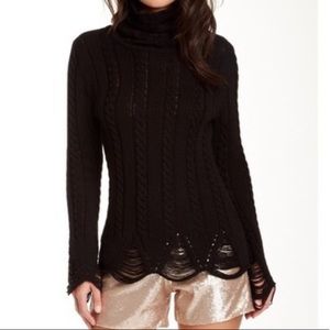 Sunaj distressed Turtleneck sweater